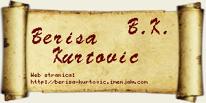 Beriša Kurtović vizit kartica